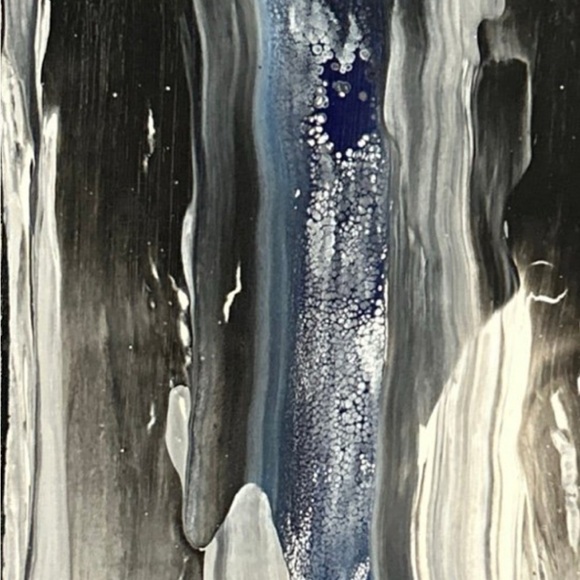 Hand Painted Original Painting‎ Acrylic Canvas 10 X 10 Signed Titled The Unknown - Picture 11 of 11